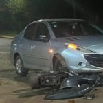 Candelaria: una menor de 14 años fue hospitalizada luego de un choque entre un auto y una moto