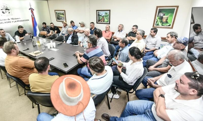 Mesa yerbatera Posadas precio hoja verde cese de cosecha INYM