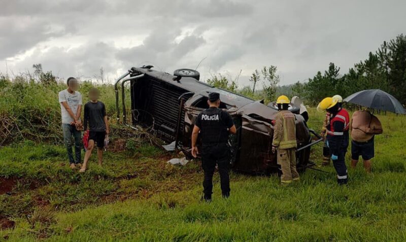 Despiste San Vicente Ruta 13 camioneta lesionados Chevrolet S10