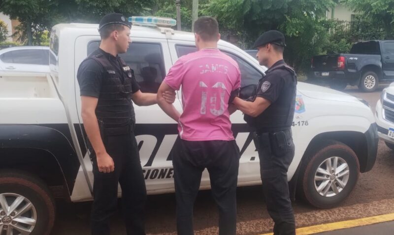 Violencia familiar Apóstoles detenido barrio San Martín machete hermana