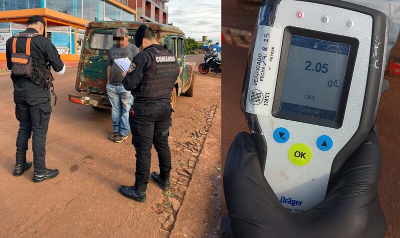 Alcoholemia positiva San Pedro Misiones Avenida Las Araucarias