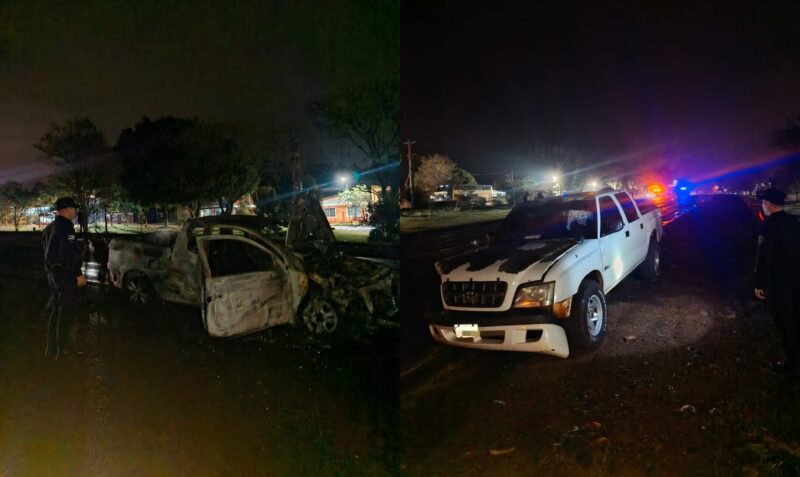 Wanda Ruta Nacional 12 choque Chevrolet S10 Volkswagen Saveiro incendio