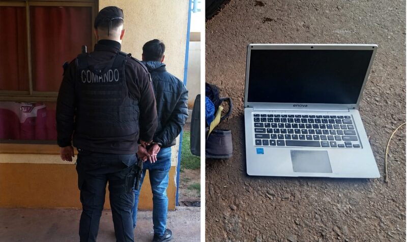 robo Posadas Chacra 140 ex pareja detenido notebook CIO 911
