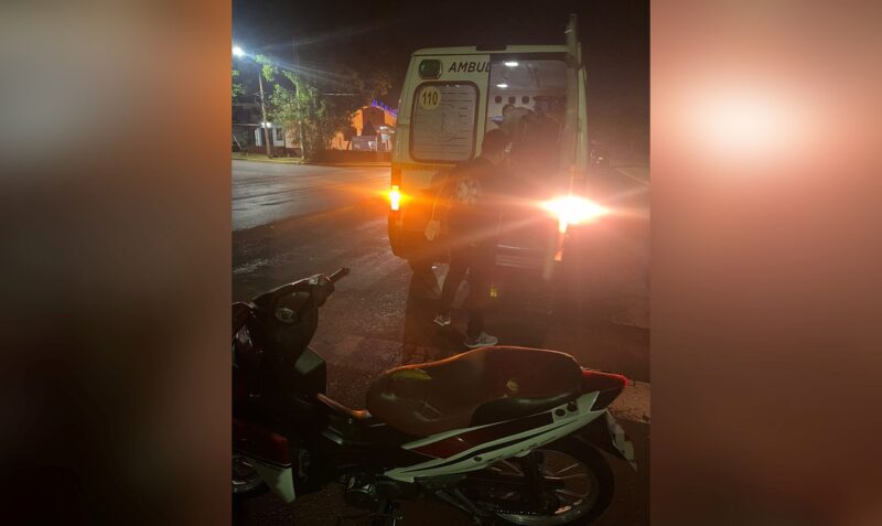Accidente Costanera Oeste Posadas moto Gilera Smash herida
