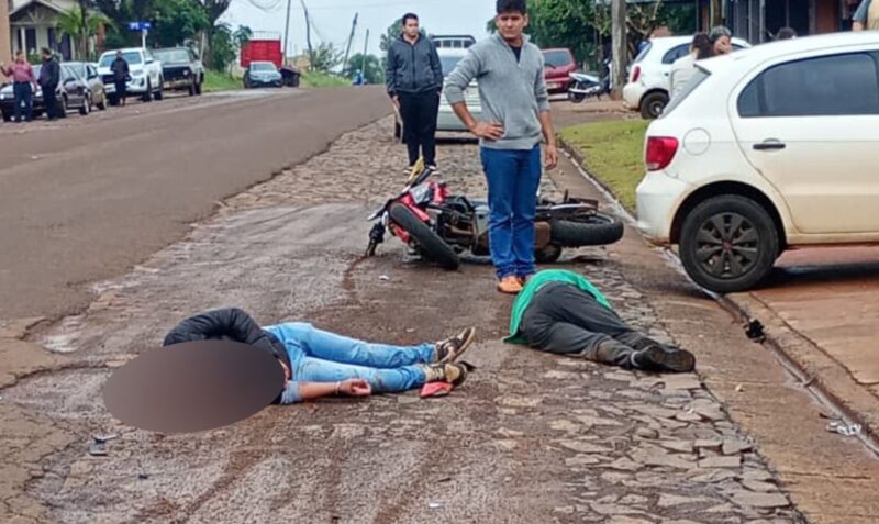 Incidente vial Alem avenida Vélez Sarsfield motocicleta Honda CB 190