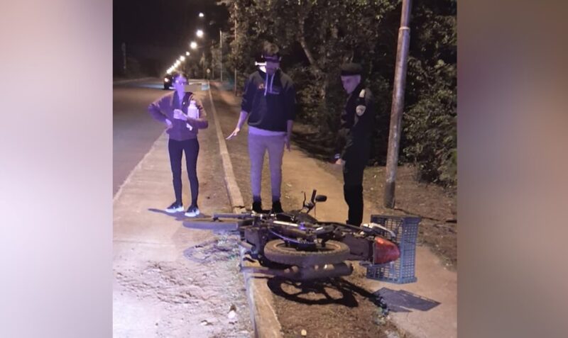 Despiste Leandro N. Alem Ruta Provincial 225 motocicleta Brava abandonada