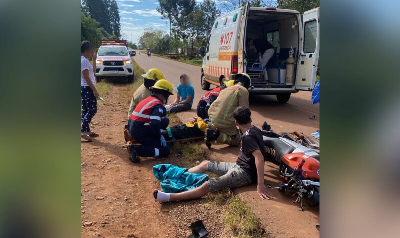 Siniestro vial El Soberbio Ruta Provincial 2 choque de motos