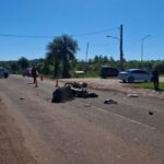 Tres personas terminaron hospitalizadas tras un choque de motos en la Ruta 4