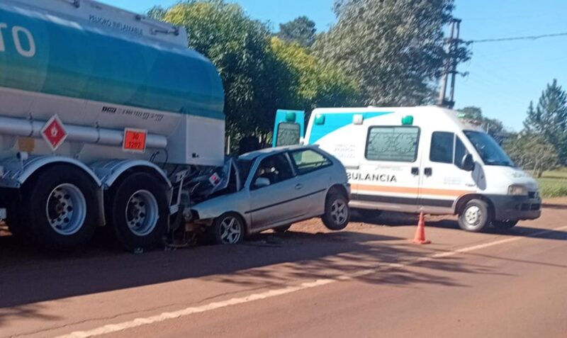 Alem Ruta 14 choque camión combustible