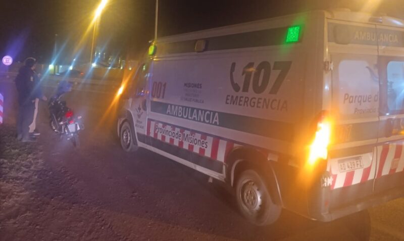 Accidente Posadas ex Garita prófugo motociclista herido Honda Wave