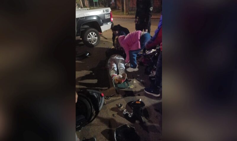 Siniestro vial Posadas Ruta Nacional 12 avenida Cabo de Hornos motociclista