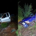 Violenta colisión entre un auto y una camioneta dejó a tres personas hospitalizadas de urgencia