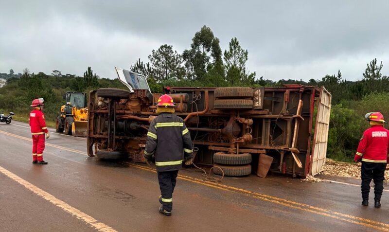 vuelco camión Ruta Nacional 14 Aristóbulo del Valle camión