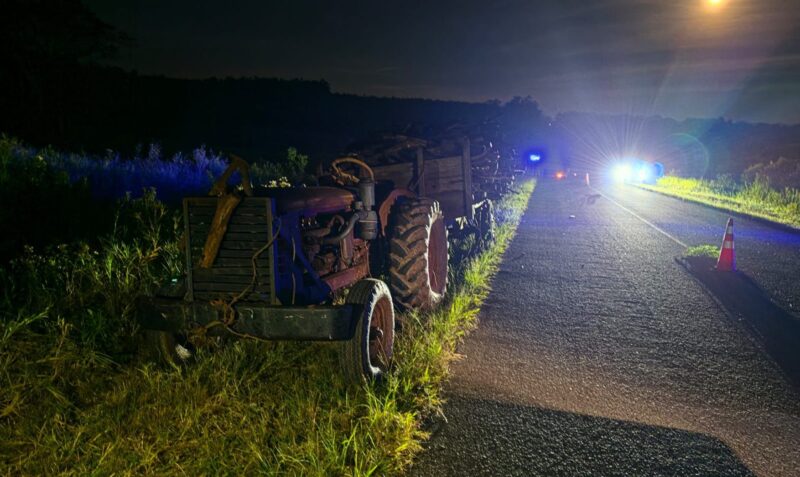 choque tractor moto Ruta Costera 2 Mojón Grande Hospital