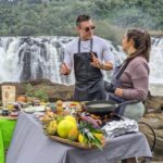 Turismo: la televisión nacional cocinó por primera vez en el corazón de los saltos misioneros