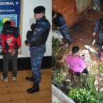 un peligroso delincuente trepó por las casas y saltó techos con un arsenal de armas caseras