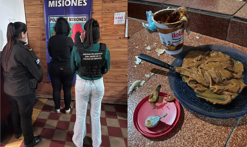 cocaína pote de dulce de leche Comisaría de San Javier requisa de alimentos