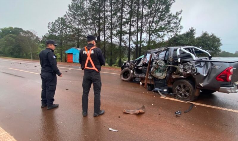 choque Ruta Nacional 14 Fracrán camioneta Toyota Hilux camión Iveco