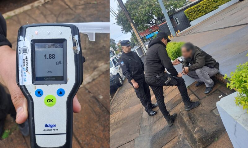 alcohol en sangre chocó camioneta municipal Posadas avenidas Lavalle Andresito