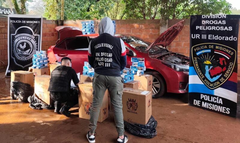 contrabando Eldorado cigarrillos secuestro millonario Toyota Corolla