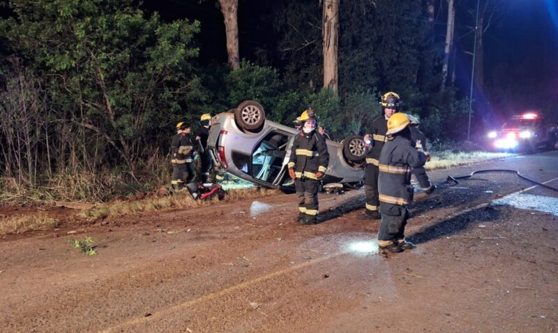 vuelco Caá Yarí Ruta 225 Chevrolet Meriva alcoholemia positiva