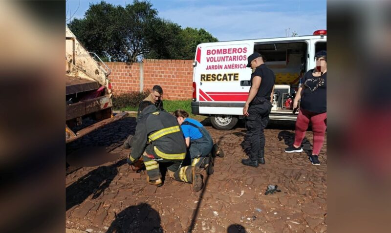 accidente laboral Jardin America operario camion recolector