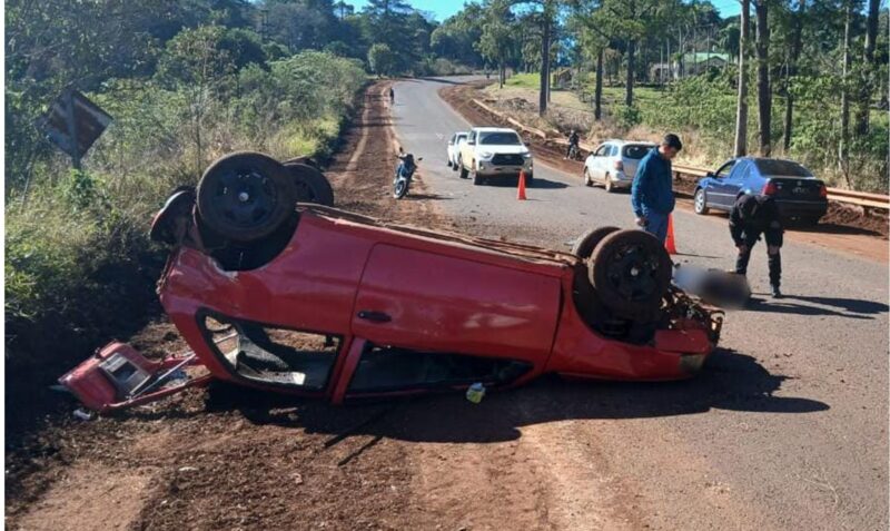 vuelco Ruta Provincial 17 Eldorado Volkswagen Gol Trend