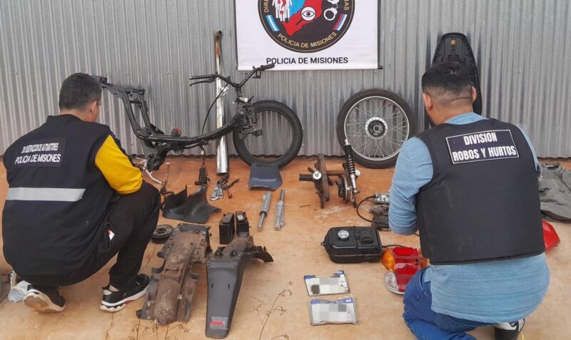 desarmadero clandestino Posadas robo de motocicletas