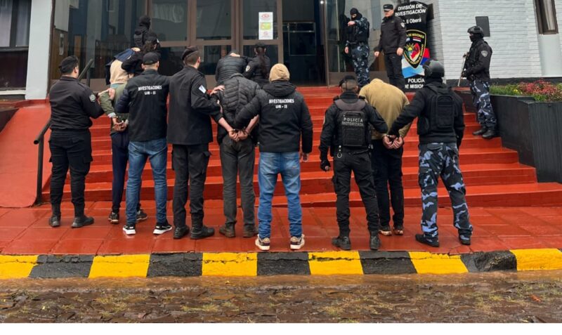 banda brasileña Oberá detenidos Interpol alerta roja aserradero Ruta 5