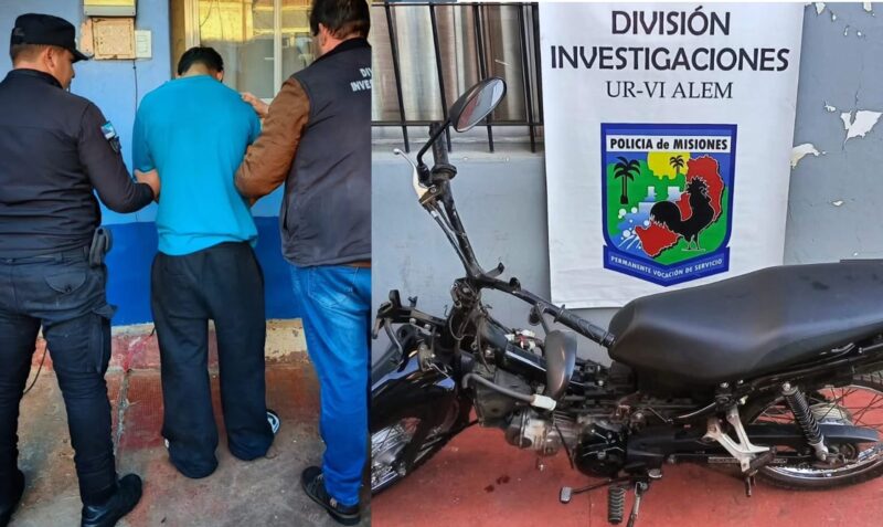 moto robada Alem detenido festejos Selección
