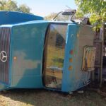 Un camión que transportaba ganado vacuno se quedó sin frenos y volcó en Apóstoles