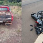 Un motociclista impactó contra una camioneta y debió ser asistido de urgencia por los paramédicos