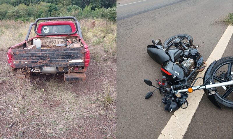 choque Ruta 12 Santa Ana motocicleta Zanella camioneta Peugeot