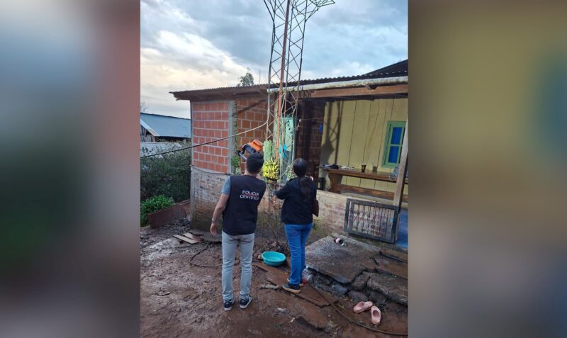 trágico hecho electrocutado San Vicente Paraje Flor torre de agua