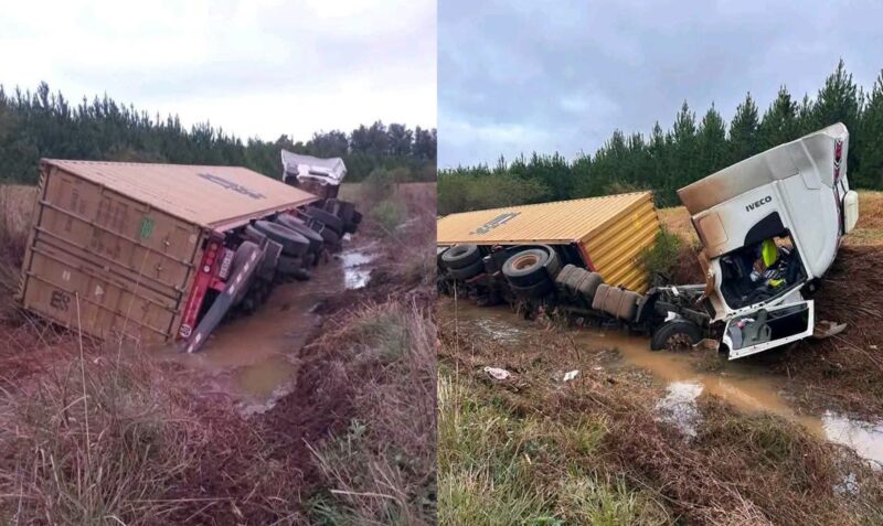 despiste camion Ruta Nacional 14 San Jose Apostoles
