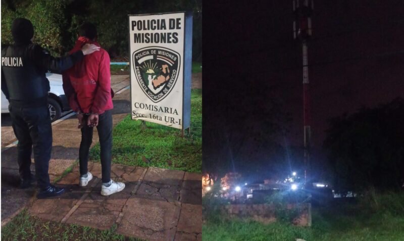 robo de cables Posadas Chacra 179 antena detenido