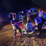 Un motociclista terminó hospitalizado tras despistar sobre la Ruta Provincial 103
