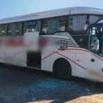 FACHINAL: Un colectivo de larga distancia chocó contra un carretón sobre la Ruta 105 y cuatro pasajeros terminaron hospitalizados