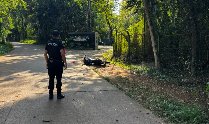 accidente motocicleta Puerto Iguazu 600 Hectareas