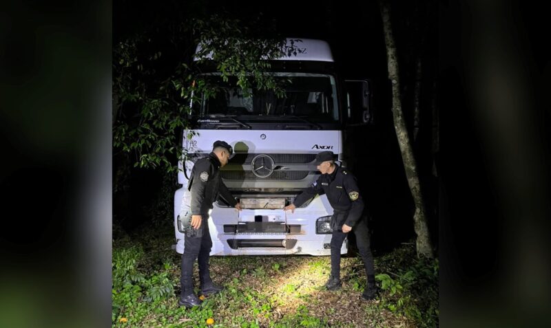 camion robado GPS Santa Ana Ruta 105