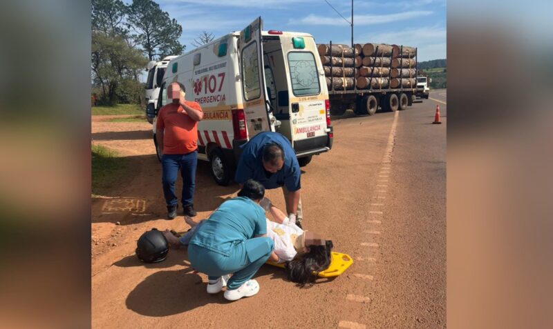 accidente moto ambulancia Campo Viera Ruta 14