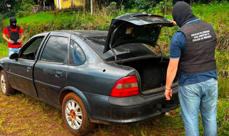 auto brasilero San Javier drogas patente falsa
