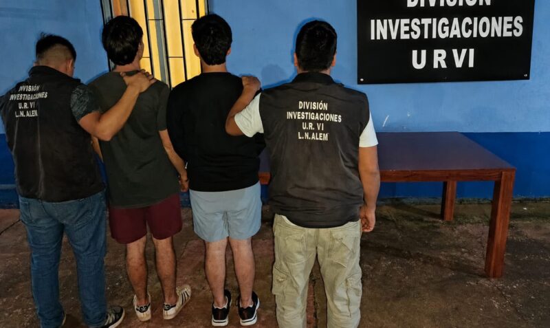 robo sanatorio Alem detenidos camioneta barrio SANA