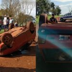 El Soberbio: Volcó un automóvil sobre un camino de Colonia Paraíso