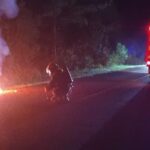 CAÁ YARÍ: Un desperfecto eléctrico provocó el incendio de un vehículo que terminó totalmente destruido