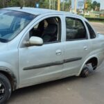 Despistó en plena Ruta 12 tras sufrir la voladura de un neumático en marcha